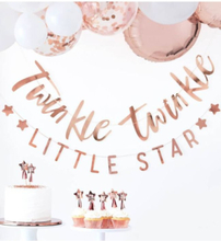 Rose Gullfarget Twinkle Twinkle Little Star Banner 150 cm - Twinkle Twinkle