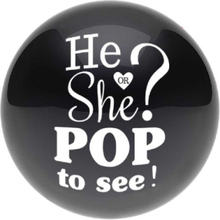 He or She? Pop to see! - 60 cm Ballong med Konfetti til Gender Reveal