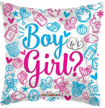 Boy or Girl - Puteformet Folieballong ca 46 cm - Gender Reveal