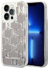 Karl Lagerfeld KLHCP14LLMNMS iPhone 14 Pro 6.1 hardcase sølv / sølv flydende glitter monogram
