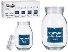 Blik Vintage Gennemsigtig Glas 1800 ml (13 x 20,8 x 13 cm)