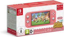Nintendo Switch Lite Coral & Animal Crossing + 3M NSO