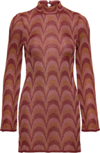 Lurex Knitted Dress Kort Kjole Brown Mango