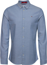 Tjm Slim Stretch Oxford Shirt Tops Shirts Casual Blue Tommy Jeans