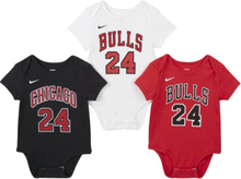 Bulls Babies' Nike NBA 3-Pack Bodysuit Set - Black
