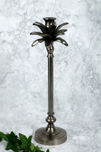 Ljusstake palm H40cm - Old silver
