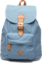 Baggy Back Pack, Cloudy With Leather Star Accessories Bags Backpacks Blå Smallstuff*Betinget Tilbud