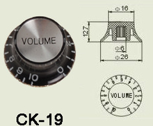 Wilkinson CK-19 el-guitar-kontrol-knap blackchrome