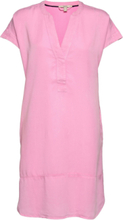 Made Of Tencel™: Tunic Dress With A Belt Dresses Shirt Dresses Rosa Esprit Casual*Betinget Tilbud