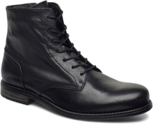Shank Leather Shoe Støvletter Med Snøring Svart Sneaky Steve*Betinget Tilbud