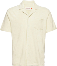 Terry Cuban Shirt Tops Shirts Short-sleeved Cream Revolution