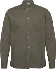 Adam Classic Flannel Shirt Skjorte Uformell Kakigrønn Wood Wood*Betinget Tilbud