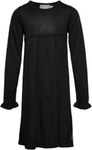 Dress Glitter Knit Dresses & Skirts Dresses Casual Dresses Long-sleeved Casual Dresses Black Creamie
