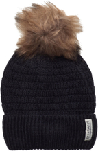 Beenie W. Fake Fur Accessories Headwear Hats Beanie Black En Fant
