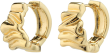 "Willpower Recycled Huggie Hoop Earrings Gold-Plated Accessories Jewellery Earrings Hoops Gold Pilgrim"