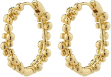 "Solidarity Recycled Medium Bubbles Hoop Earrings Gold-Plated Accessories Jewellery Earrings Hoops Gold Pilgrim"