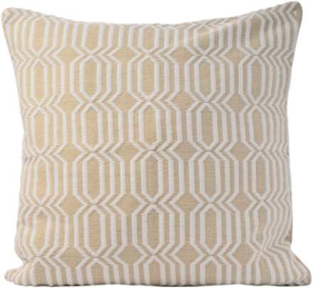 50X50Cm White Hexagon Home Textiles Cushions & Blankets Cushion Covers Beige Ceannis*Betinget Tilbud