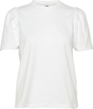 Isa Puff Sleeve Tee Tops T-shirts & Tops Short-sleeved White Twist & Tango