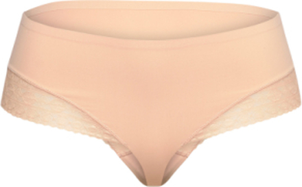 Shaping-Effect Thong With Lace Lingerie Panties Hipsters/boyshorts Beige Esprit Bodywear Women*Betinget Tilbud