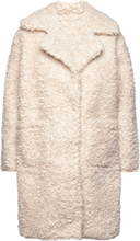 Aria Coat Outerwear Faux Fur Cream By Malina