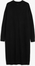 Oversized midi knit dress - Black