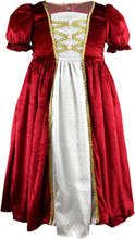 Prinsessklänning Sammetsröd Barn - Small