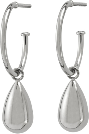 Drop Mini Earrings Accessories Kids Jewellery Earrings Pendants Earrings Sølv Edblad*Betinget Tilbud