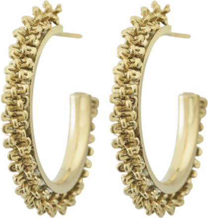 Tinsel Earrings Creole Accessories Jewellery Earrings Hoops Gold Edblad