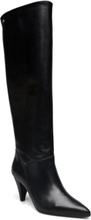 Biagida Long Boot Crust Lange Støvler Black Bianco