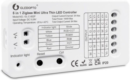 Gledopto 5 in 1 Mini Zigbee-Controller för LED-belysning