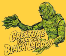 Universal Monsters Creature From The Black Lagoon Retro Crest Men's T-Shirt - Yellow - XXL