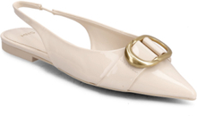 Patent Sling Back Shoes Ballerinasko Ballerinaer Creme Mango*Betinget Tilbud