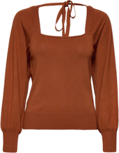 Amberly Knit Pullover Tops Knitwear Jumpers Brown Minus