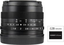 7artisans 50mm F1.8 Manuelle Fokuskameraobjektiv Große Blende für Fujifilm Fuji X-A1 / X-A10 / X-A2 / X-A3 / X-T2 / X-T20 / X-Pro1 / X-Pro2 / X-E1 / X-E2 / X-E2s FX-Mount Spiegellose Kameras