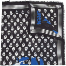 Alexander McQueen Skull-Print Scarf Black/Multicolour