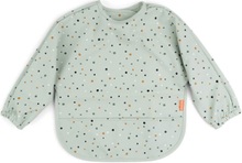 Sleeved Pocket Bib Happy Dots Home Meal Time Bibs Long Sleeve Bib Grønn D By Deer*Betinget Tilbud