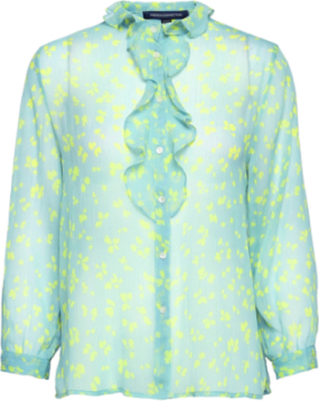 Bonita Ruffle Front Ls Shirt Langermet Skjorte Multi/mønstret French Connection*Betinget Tilbud