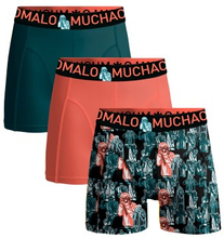 Muchachomalo 3P Cotton Stretch Camera Boxer Grøn Mønster bomuld Large Herre