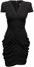 Black Alexander McQueen Draped Short Sleeve Dress Pre-Owned