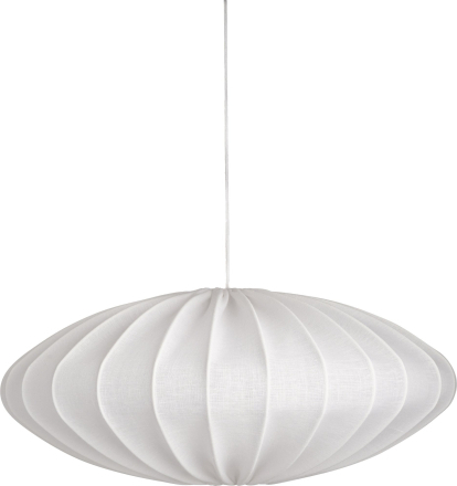 Watt & Veke Ellipse taklampe, 65 cm, lin, hvit