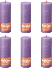 Bolsius Rustika blockljus 4-pack 190x68 mm livlig violett