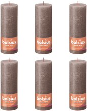 Bolsius Rustika blockljus 4-pack 190x68 mm rustik taupe