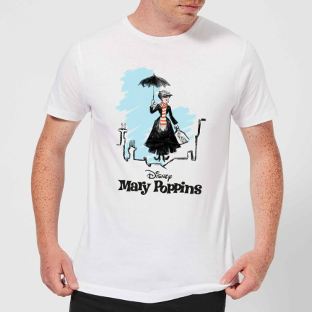 Mary Poppins Rooftop Landing Men's T-Shirt - White - M