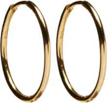 Beloved Medium Hoops Gold Accessories Jewellery Earrings Hoops Gull Syster P*Betinget Tilbud