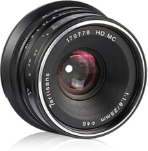 7artisans 25mm F1.8 Manuelle Fokuslinse Große Blende für Fujifilm Fuji X-A1 / X-A10 / X-A2 / X-A3 / X-AT / X-M1 / X-M2 / X-T1 / X-T10 / X -T2 / X-T20 / X-Pro1 / X-Pro2 / X-E1 / X-E2 / X-E2s FX-Mount Spiegellose Kameras