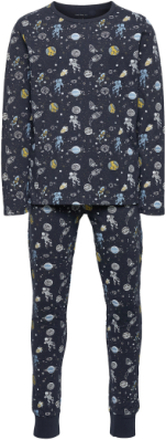 Nkmnightset Dark Sapphire Space Noos Pyjamas Sett Blå Name It*Betinget Tilbud