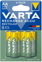Varta Recharge Recycled AA-batterier 2100 mAh 6-pack