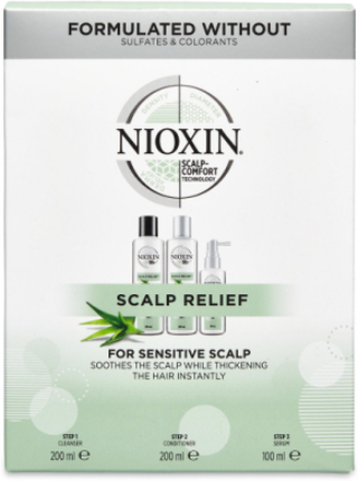 Nioxin Kit Scalp Relief 200/200/100Ml Beauty WOMEN ALL SETS Hair Sets Treatment Nude Nioxin*Betinget Tilbud