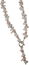 Pearls for Girls halsband sommarrosa, längd 50 cm