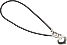 Pearls for Girls. Halsband svart med hjärta, längd 45 cm